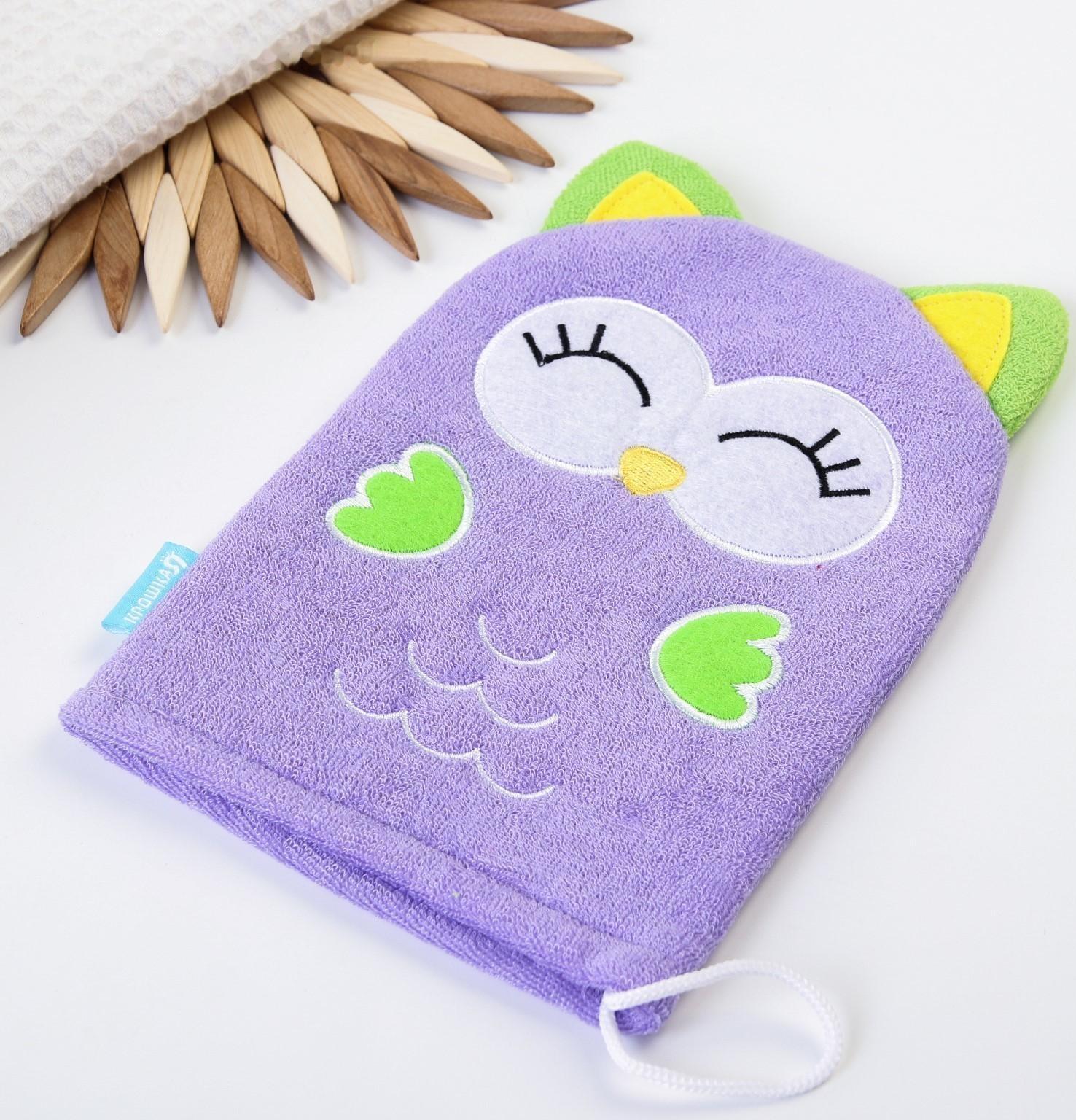 Игрушка-мочалка для купания, детская «Совёнок» из махры