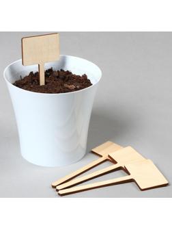 Ярлыки садовые для маркировки, 15 см, набор 8 шт., фанера 3 мм