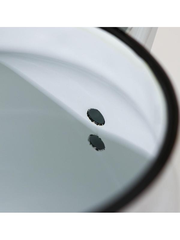 Чайник «Цветы красные», 3,5 л, белый с кнопкой, индукция, цвет белый