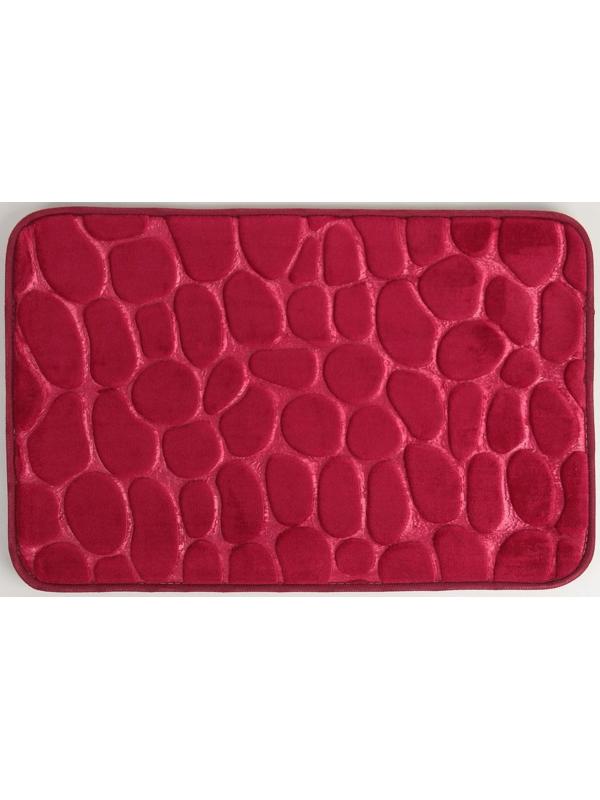 Коврик Доляна «Галька», 40×60 см, цвет бордовый