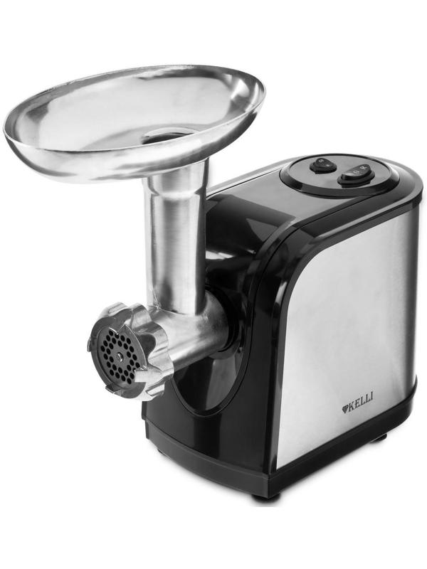 Мясорубка электрическая KELLI KL-5002, 2600 Вт, 2 скорости, 2 насадки, серебристая