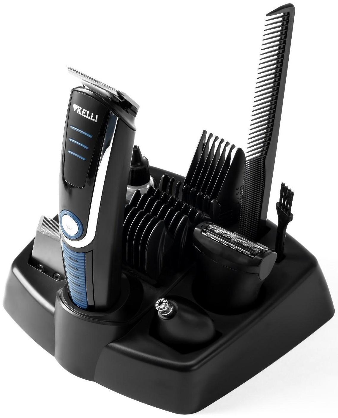 Набор для стрижки KELLI KL-7007, 45 Вт, 9 насадок, АКБ