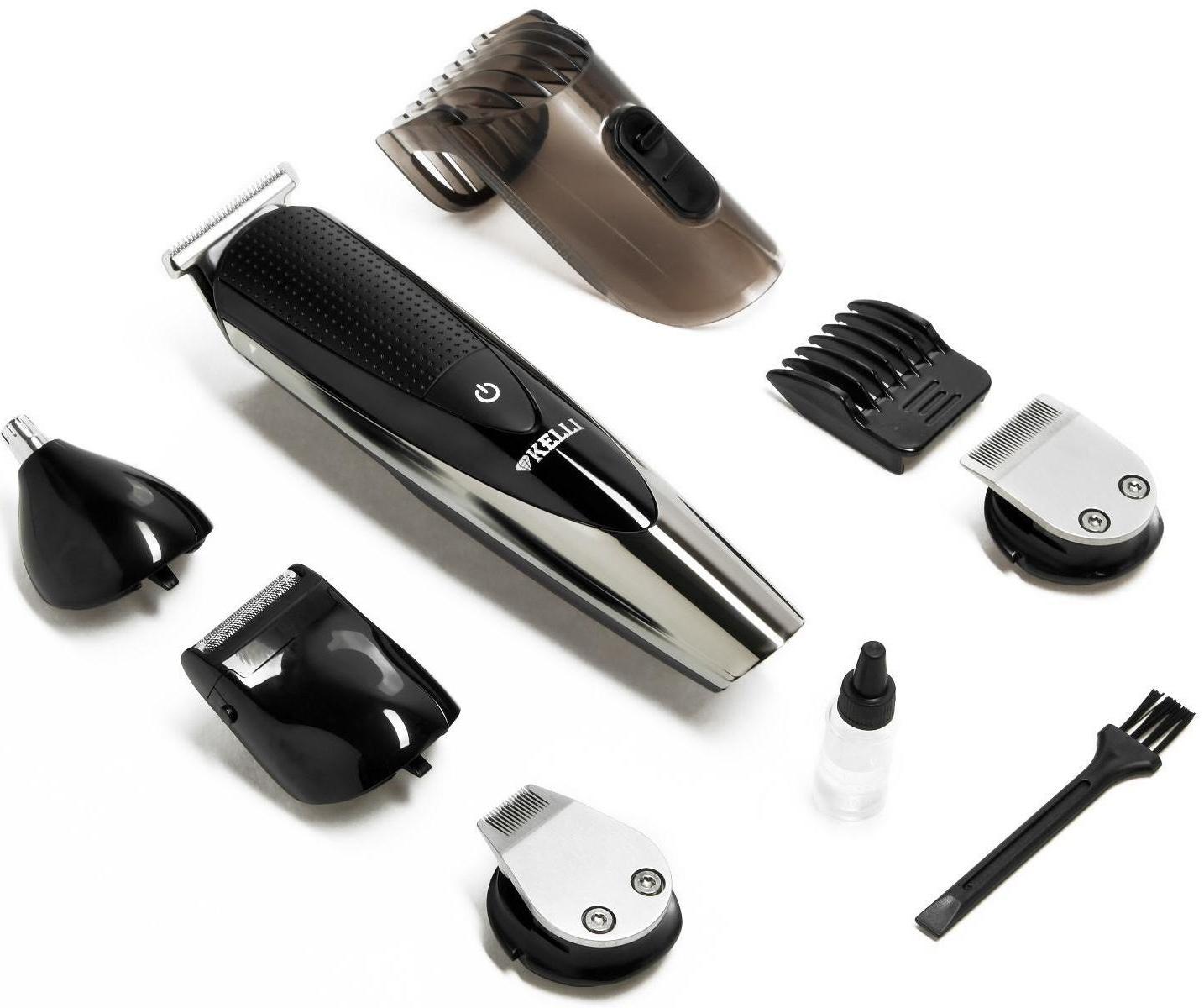 Машинка для стрижки KELLI KL-7002, 45 Вт, триммер, 5 насадок, АКБ