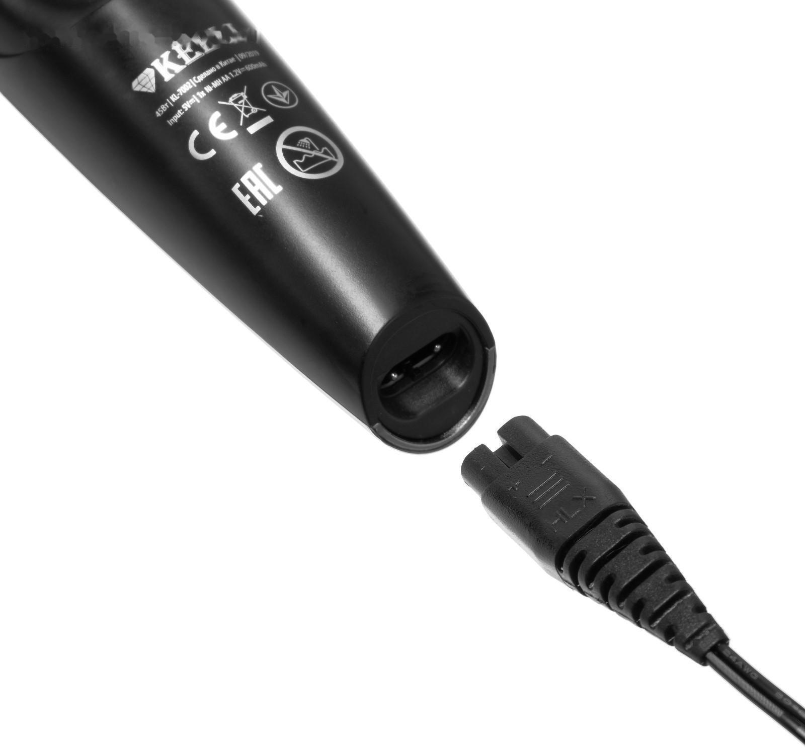 Машинка для стрижки KELLI KL-7002, 45 Вт, триммер, 5 насадок, АКБ