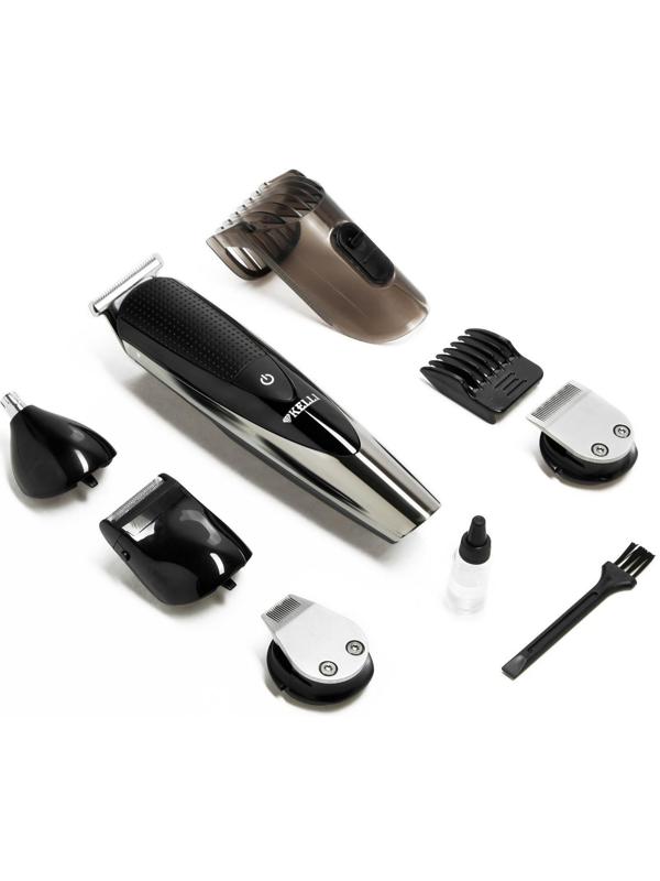 Машинка для стрижки KELLI KL-7002, 45 Вт, триммер, 5 насадок, АКБ