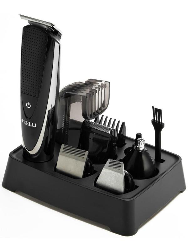 Машинка для стрижки KELLI KL-7002, 45 Вт, триммер, 5 насадок, АКБ