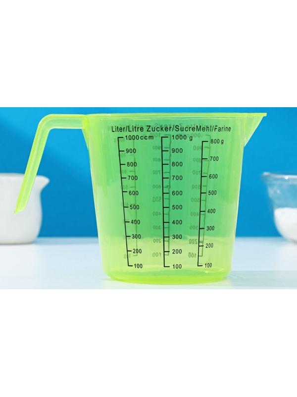 Кувшин мерный, 1 л, цвет МИКС