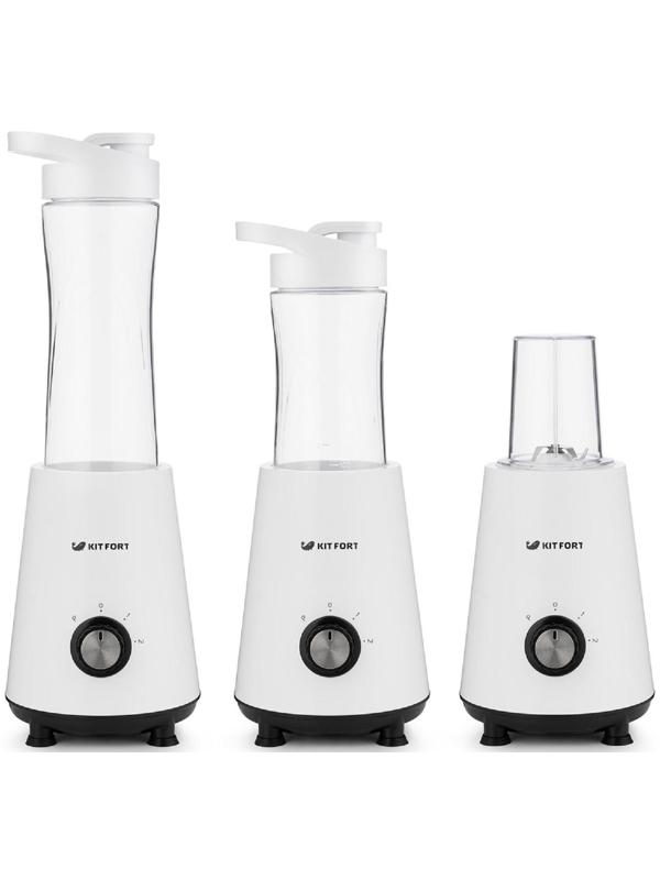 Блендер Kitfort КТ-1340-1, стационарный, 350 Вт, 1/0.6/0.4/0.05 л, 2 скорости, белый