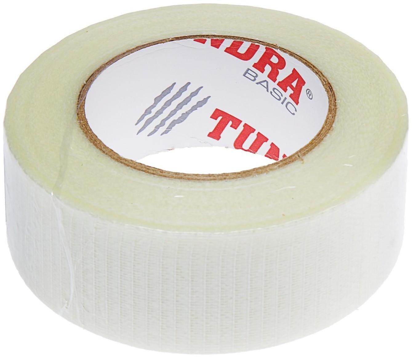 Лента клейкая ТУНДРА, усиленная стекловолокном, 140 мкм, 48 мм х 50 м