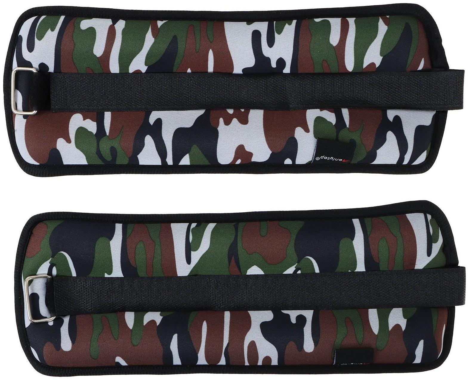 Утяжелитель неопреновый 1,5 кг (вес пары 3 кг), цвет милитари