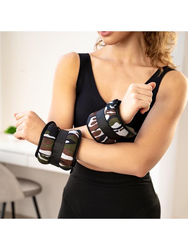 Утяжелитель неопреновый 1,5 кг (вес пары 3 кг), цвет милитари