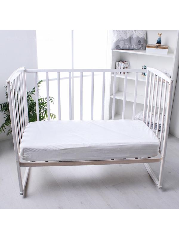 Наматрасник на резинке 60*120 см., непромокаемый с дышащей комб. мембраной, цвет белый