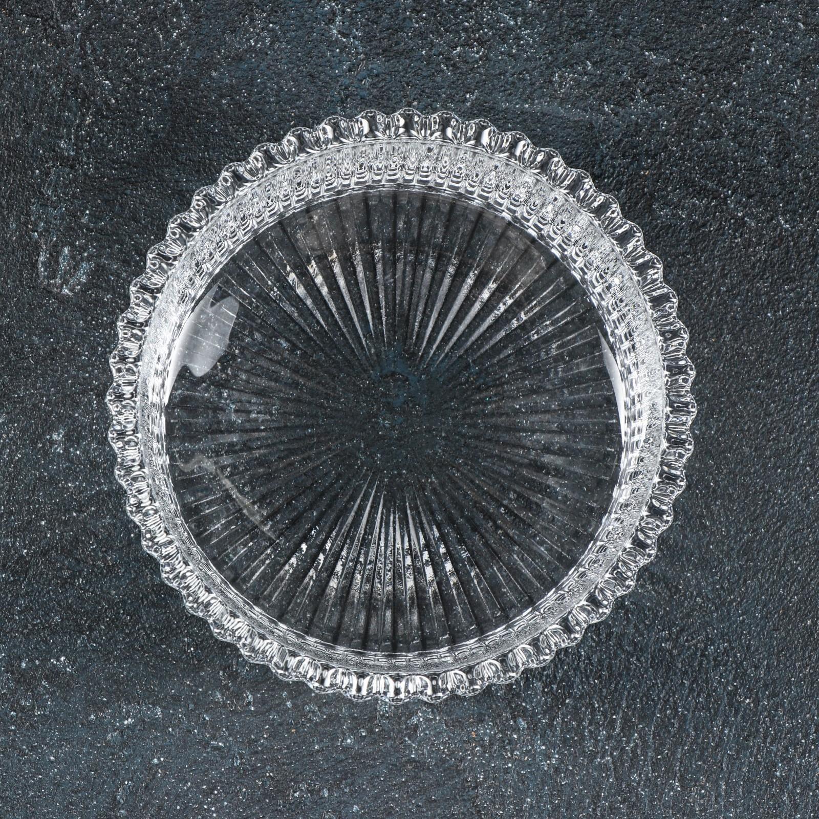 Сахарница стеклянная Доляна «Царская», 250 мл, 10,5×12 см, цвет прозрачный