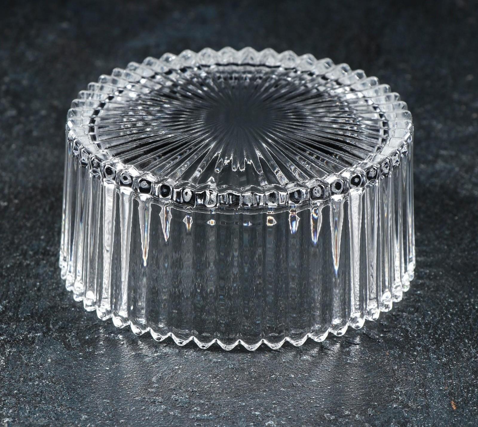 Сахарница стеклянная Доляна «Царская», 250 мл, 10,5×12 см, цвет прозрачный