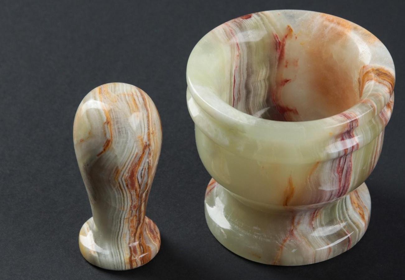 Набор ступка с пестиком, оникс