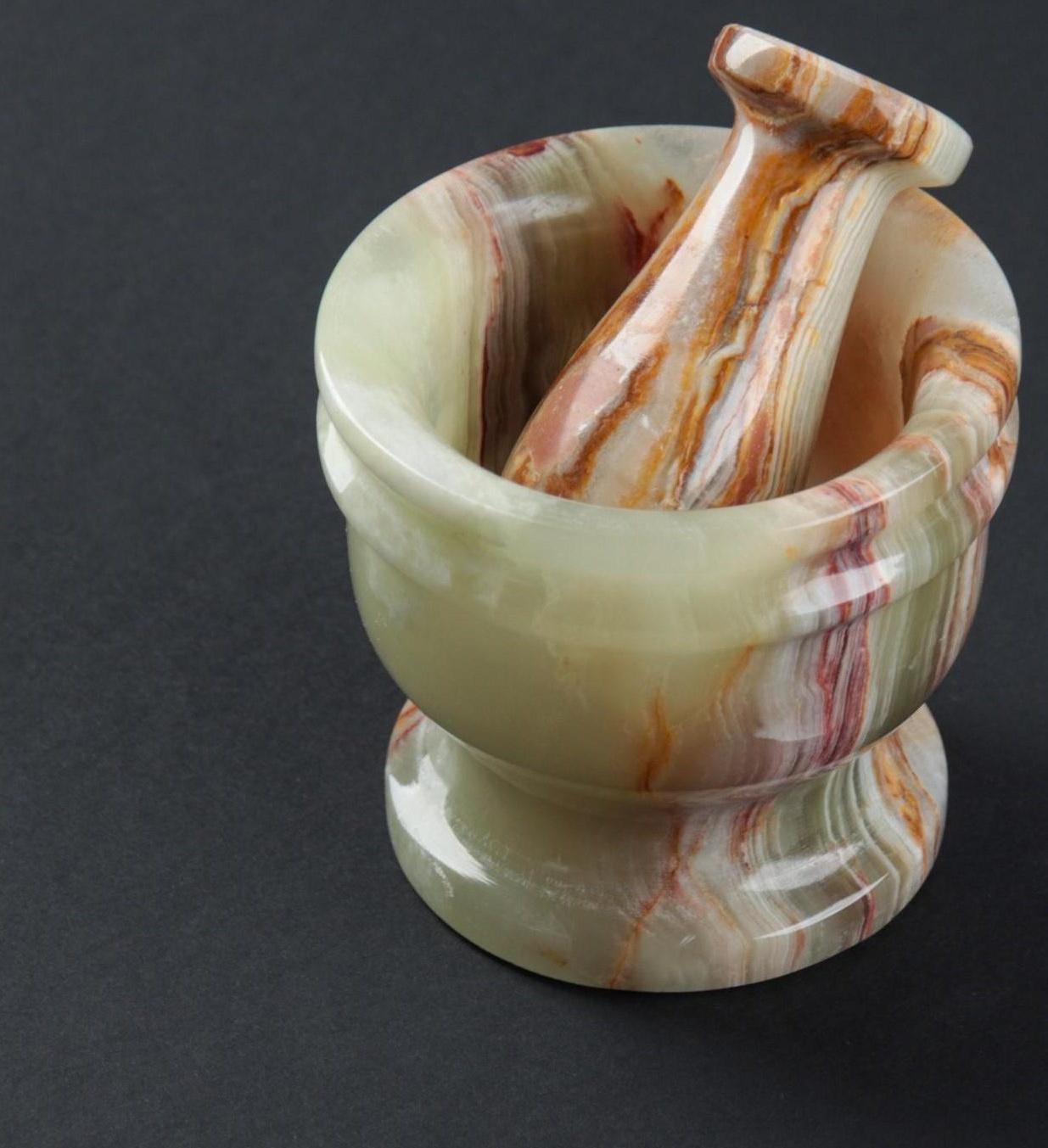 Набор ступка с пестиком, оникс