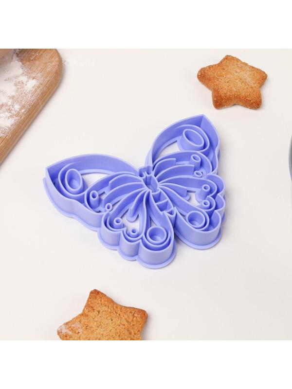 Форма для вырезки теста «Бабочка», цвет сиреневый