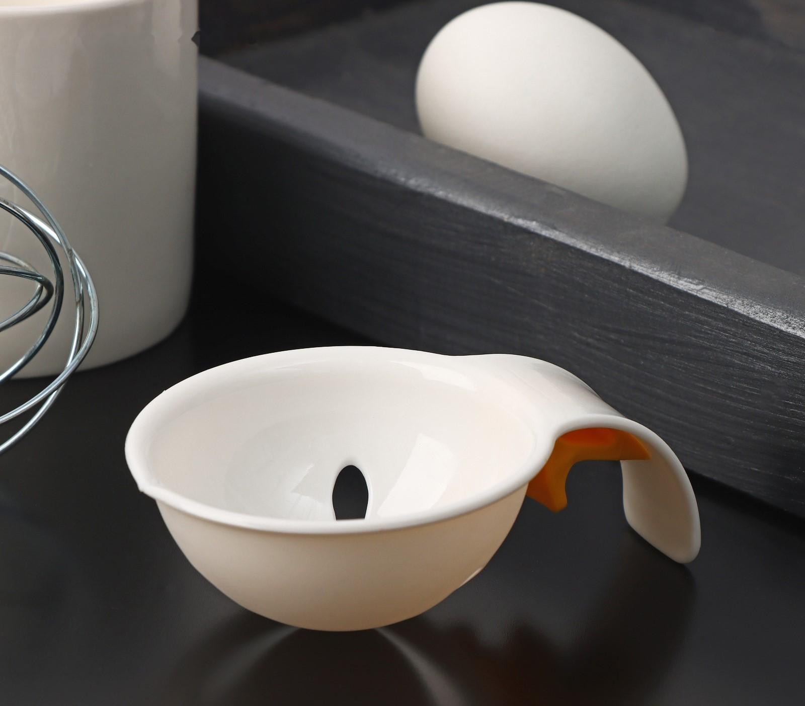 Разделитель для яиц с фиксатором, 11×7,5×3,5 см, цвет белый