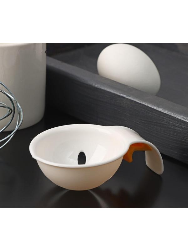 Разделитель для яиц с фиксатором, 11×7,5×3,5 см, цвет белый