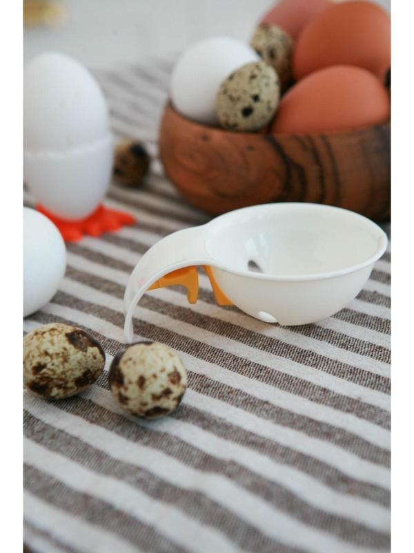 Разделитель для яиц с фиксатором, 11×7,5×3,5 см, цвет белый