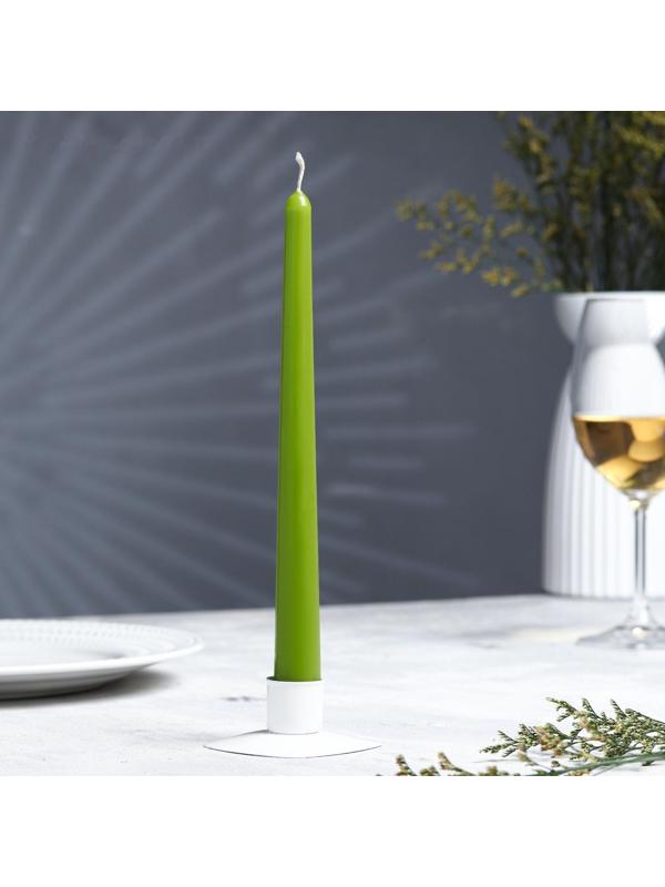 Свеча античная, 2,3х 24,5 см, 5 ч, 55 г, оливковая