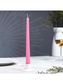 Свеча античная, 2,3х 24,5 см, 5 ч, 55 г, розовая