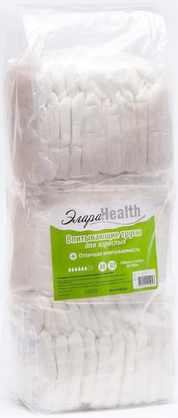Подгузники-трусики для взрослых, элара HEALTH - M, 30 шт.
