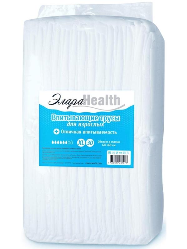 Подгузники-трусики для взрослых, элара HEALTH - XL, 30 шт.