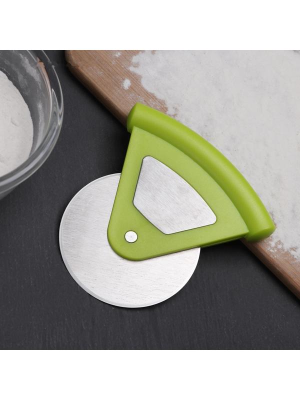 Нож для пиццы и теста «Бегунок», d=7,5 см, нержавеющая сталь, цвет МИКС