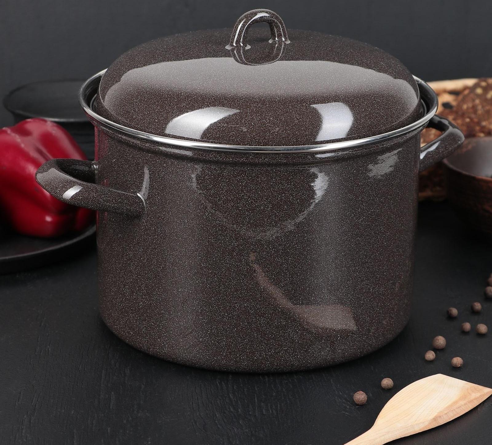 Кастрюля, 4,5 л, без деколи, индукция, цвет коричневый