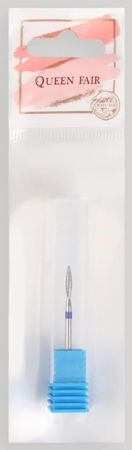 Фреза алмазная для маникюра «Пламя», средняя зернистость, 2,3 × 10 мм, в пластиковом футляре