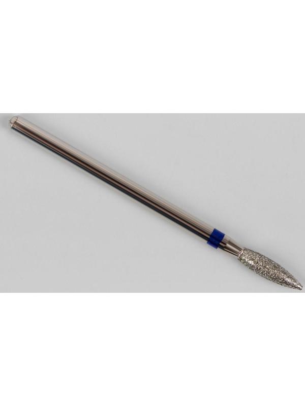 Фреза алмазная для маникюра «Пламя», средняя зернистость, 2,3 × 10 мм, в пластиковом футляре