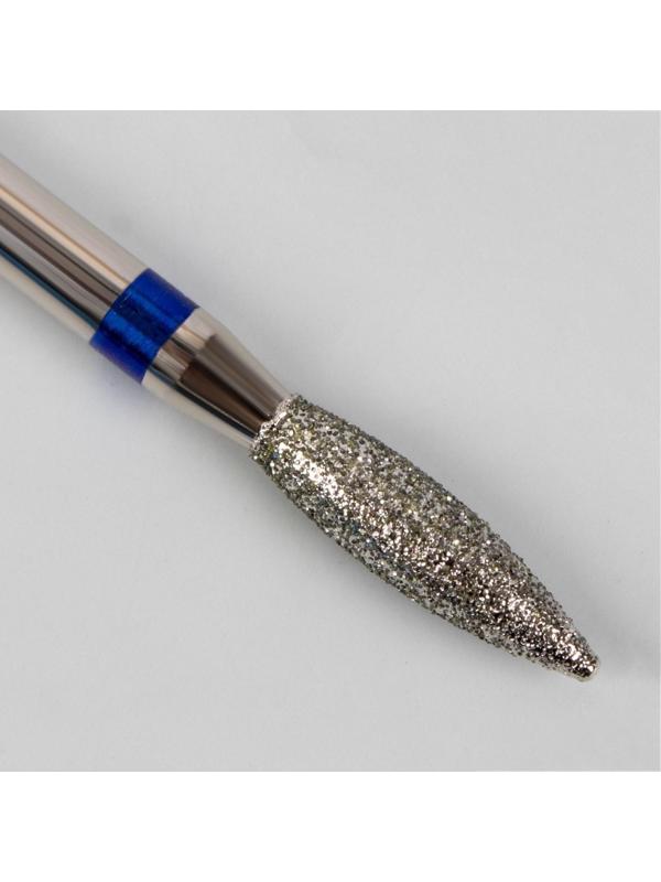 Фреза алмазная для маникюра «Пламя», средняя зернистость, 2,3 × 10 мм, в пластиковом футляре