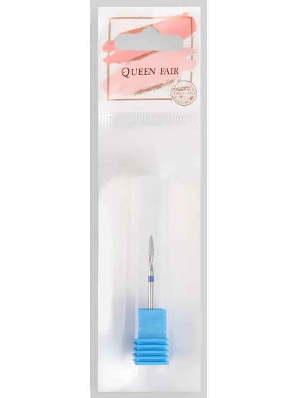 Фреза алмазная для маникюра «Пламя», средняя зернистость, 2,3 × 10 мм, в пластиковом футляре