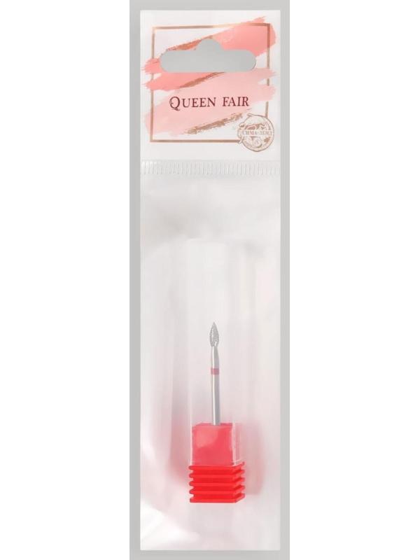 Фреза алмазная для маникюра «Пламя», мелкая зернистость, 2,3 × 5 мм, в пластиковом футляре