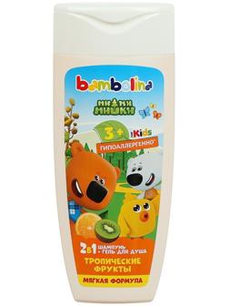 Шампунь и гель для душа Bambolina, для детей «Тропические фрукты», 250 мл