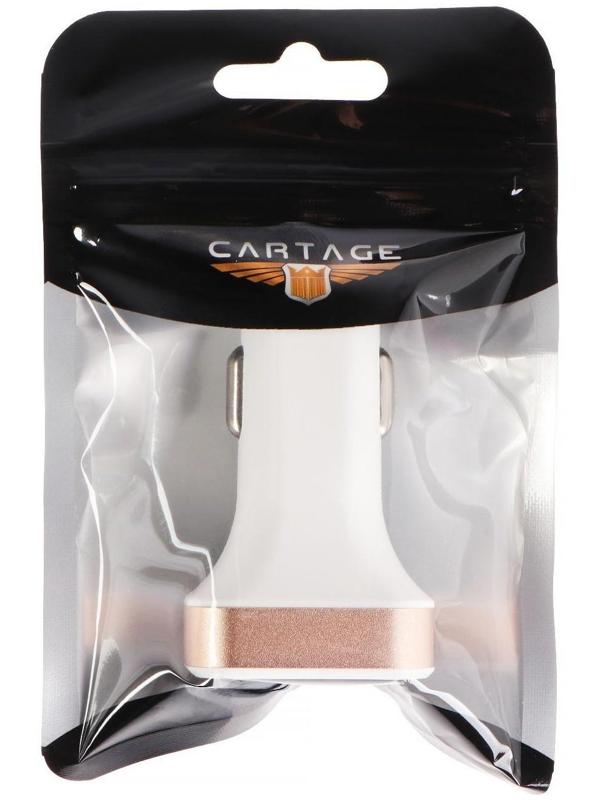 Автомобильный вольтметр, зарядное устройство Cartage 12-24 В, 2 USB 2А, микс