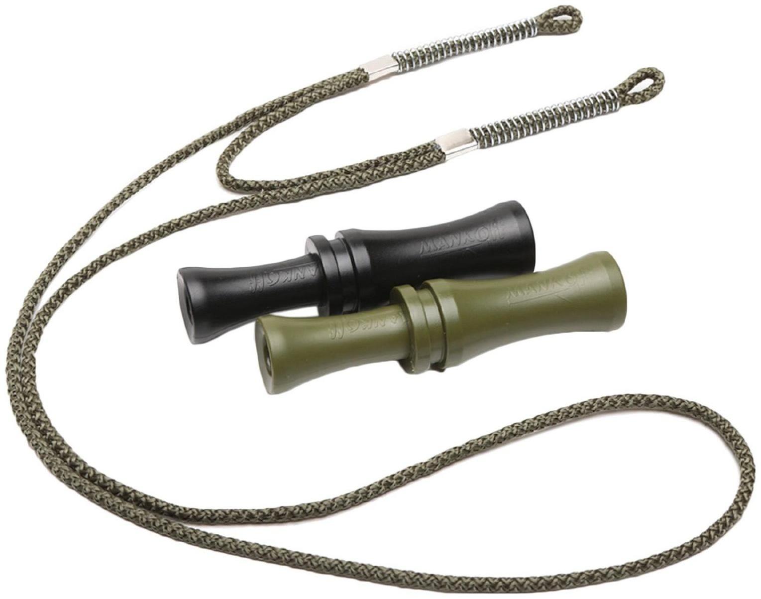 Набор манков № 2, утка Kwanza + гусь Kwanza + подвес на 2 манка, черный, хаки