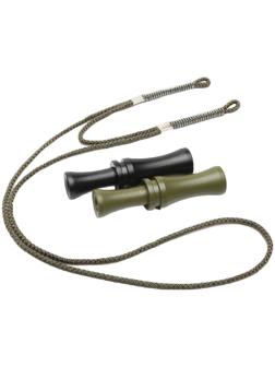 Набор манков № 2, утка Kwanza + гусь Kwanza + подвес на 2 манка, черный, хаки