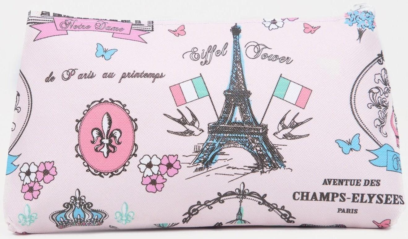 Косметичка на молнии, цвет розовый