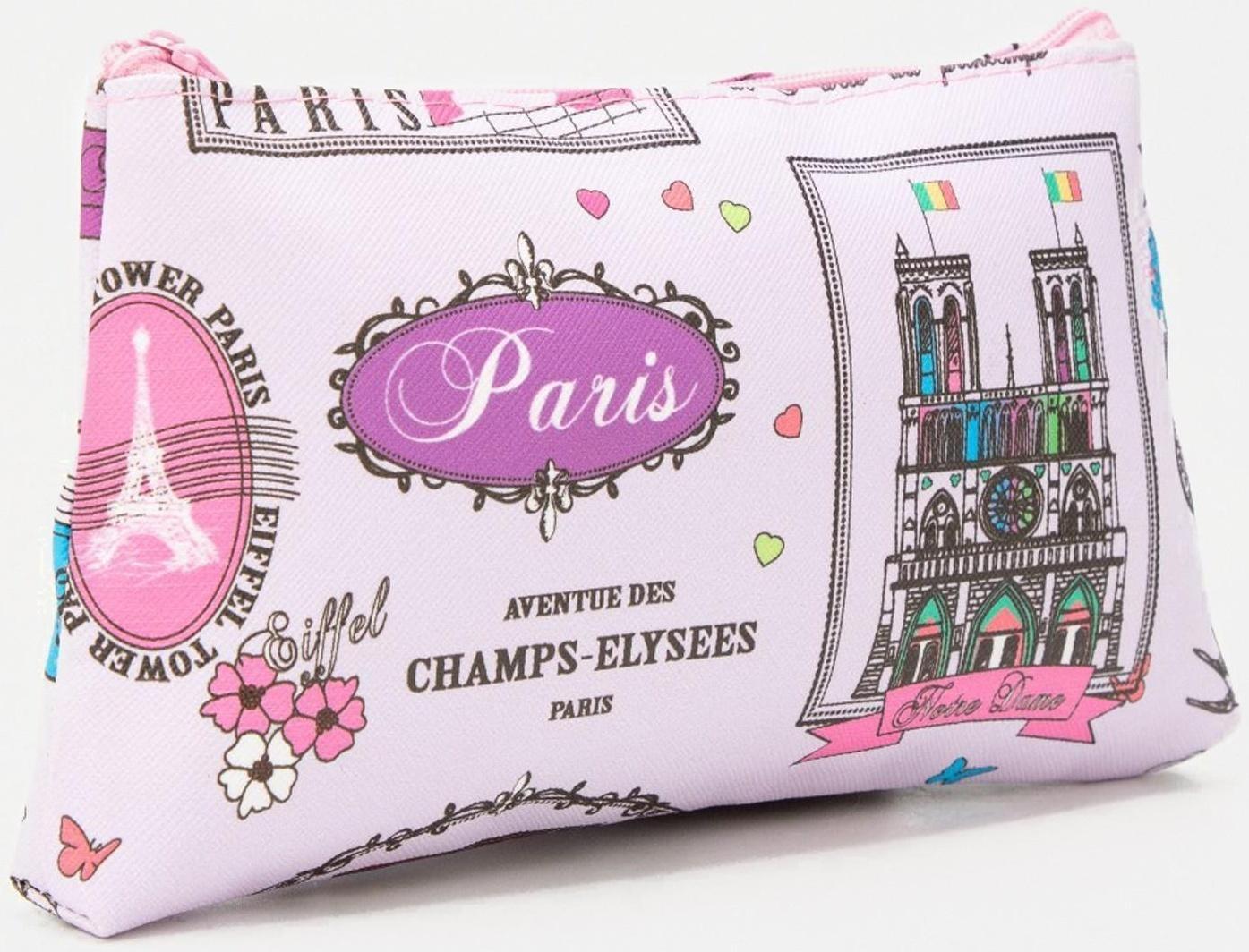 Косметичка на молнии, цвет розовый