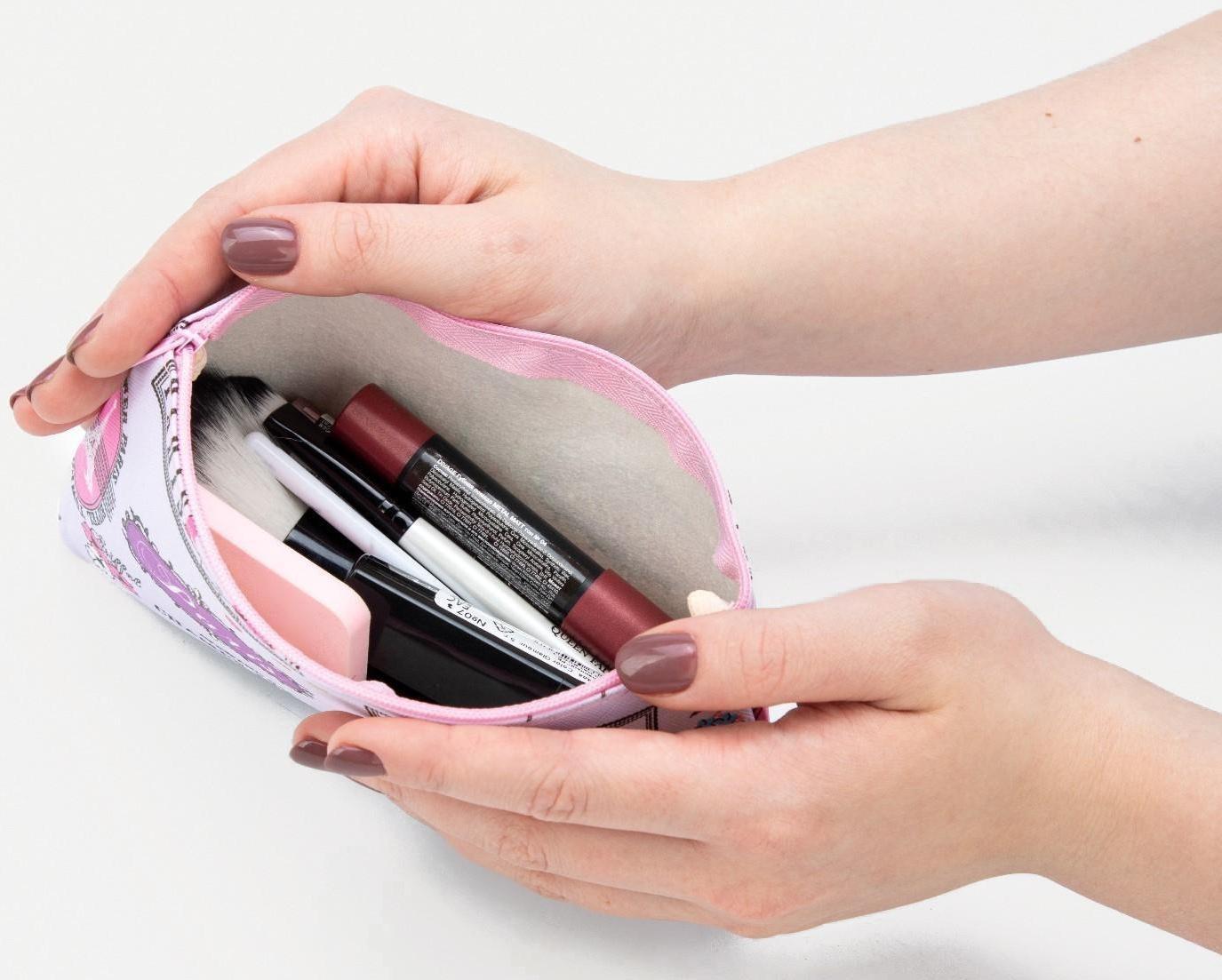 Косметичка на молнии, цвет розовый