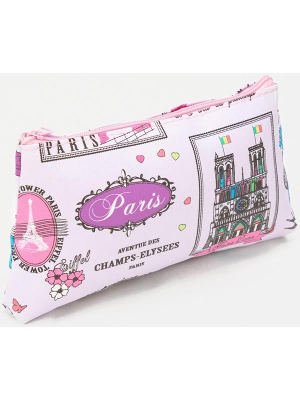 Косметичка на молнии, цвет розовый