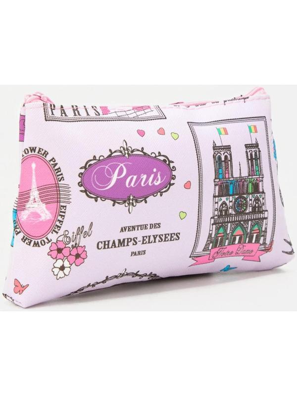 Косметичка на молнии, цвет розовый