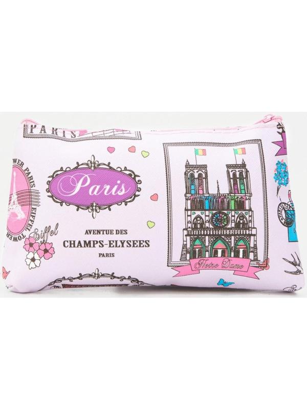 Косметичка на молнии, цвет розовый