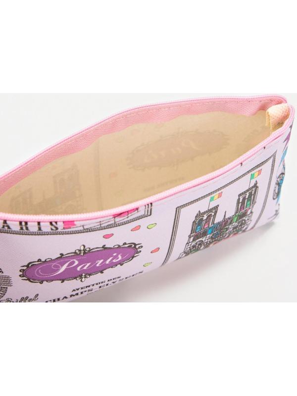 Косметичка на молнии, цвет розовый