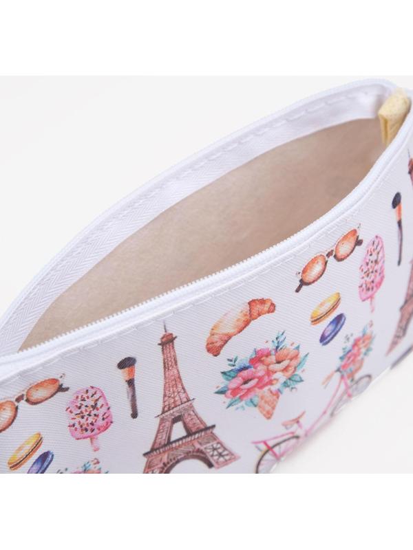 Косметичка на молнии, цвет белый/разноцветный