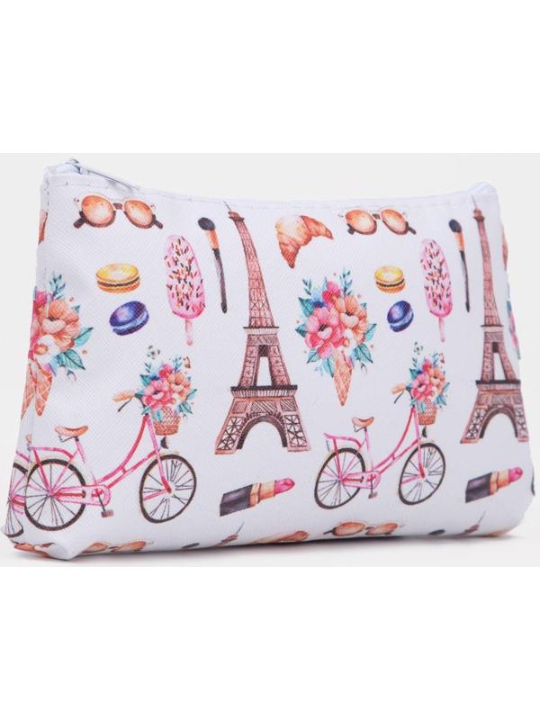 Косметичка на молнии, цвет белый/разноцветный