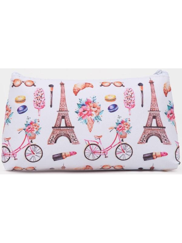 Косметичка на молнии, цвет белый/разноцветный