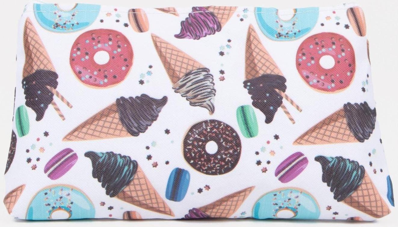 Косметичка на молнии, цвет белый/разноцветный